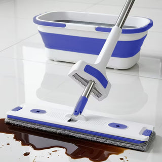 Set lavapavimento mocio rotante a 360° raschietto secchio panni
