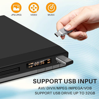 Lettore DVD CD in HD uscita HDMI e RCA con telecomando ingresso usb