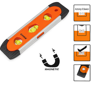 Livella a bolla magnetica orizzontale verticale 45 ° 0,5mm/m 23 cm
