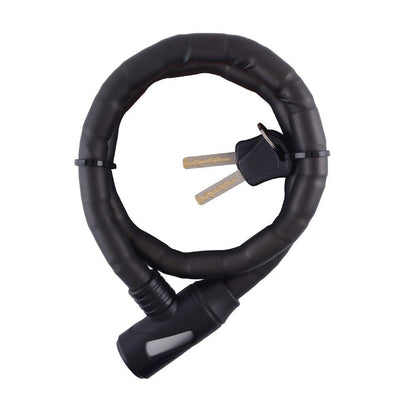 Lucchetto a cavo per moto scooter biciletta rivestito in vinile con 2 chiavi 100 cm
