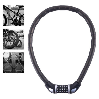 Lucchetto a cavo per moto scooter bicicletta rivestito in vinile con combinazione numerica 80 cm