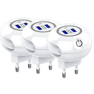 Luce LED notturna dimmerabile touch caricabatteria 2 usb