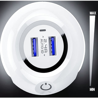 Luce LED notturna dimmerabile touch caricabatteria 2 usb