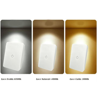 Luce notturna a 4 led con doppia emissione di luce touch 0.6 watt