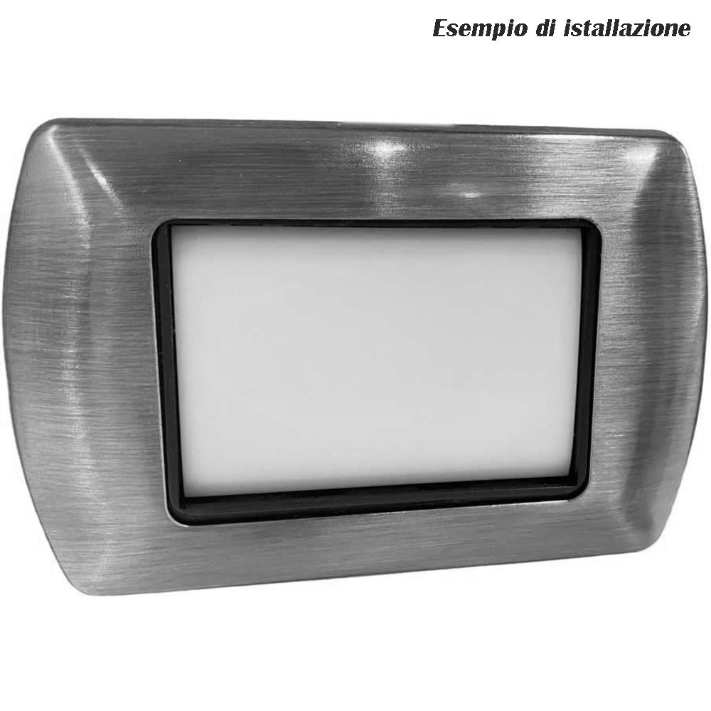 Luce segnapasso a led per cassetta 503 compatibile con vimar plana 5 watt luce fredda calda naturale e blu IP65