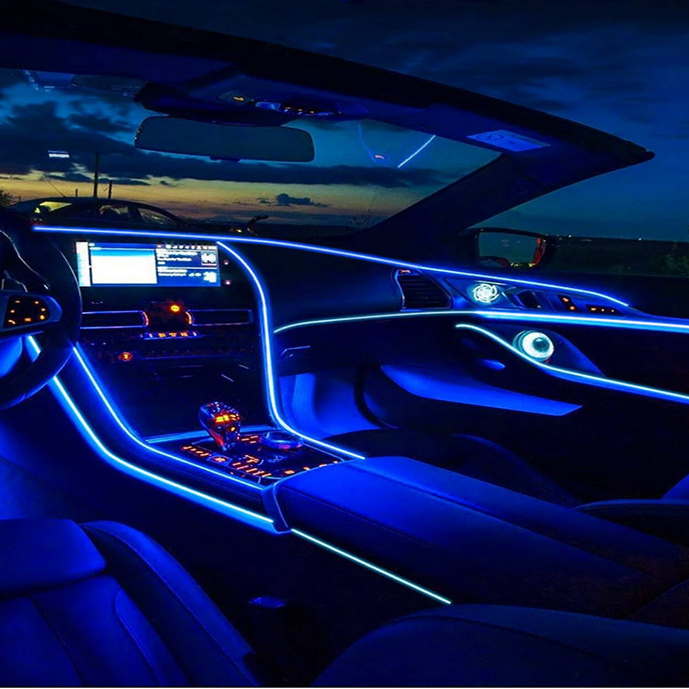 Saldi 48 luci ambiente LED per interni auto con controllo remoto trame app, controllo musica, cambiamento automatico colore. Lampade decorative RGB. - Banggood alia Mobile