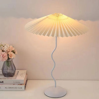 Lume in metallo bianco moderno lampada da tavolo con interruttore E27