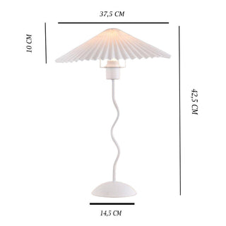 Lume in metallo bianco moderno lampada da tavolo con interruttore E27