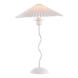 Lume in metallo bianco moderno lampada da tavolo con interruttore E27