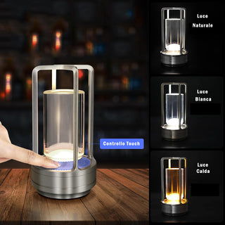 Lampada led da tavolo 3W lanterna rincarabile touch dimmerabile CCT