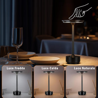 Lampada da tavolo 3 Watt rincarabile touch dimmerabile tecnologia CCT