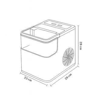 Macchina per ghiaccio elettrica 1,5 LT 2 dimensioni di ghiaccio