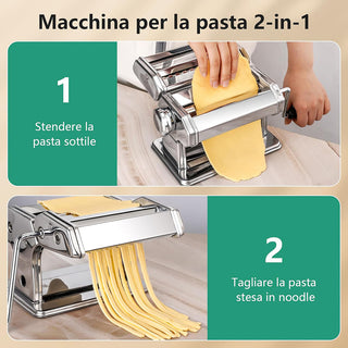 Macchina manuale per pasta fresca fatta in casa 7 regolazioni