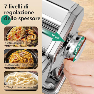 Macchina manuale per pasta fresca fatta in casa 7 regolazioni
