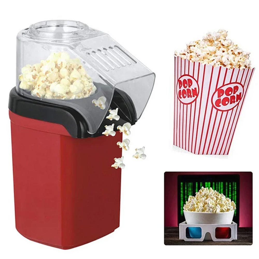 Macchina elettrica per popcorn cottura ad aria calda senza olio macchinetta pop corn pronti in due minuti per feste party