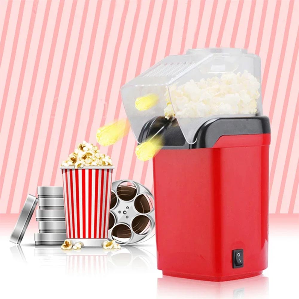 Macchina elettrica per popcorn cottura ad aria calda senza olio macchinetta pop corn pronti in due minuti per feste party