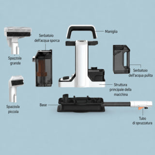 Macchina portatile per tessuti 750W pulitore tessuti tappeti divani