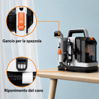 Macchina portatile per tessuti 750W pulitore tessuti tappeti divani