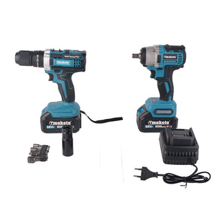 Kit 2in1 avvitatore svita bulloni motore Brushless 2 batterie 68V