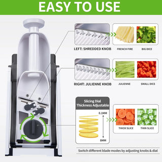Mandolina affettettatrice manuale per verdure taglio regolabile