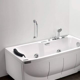 Maniglione di sicurezza da bagno in metallo cromato supporto da parete