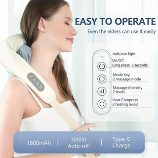 Massaggiatore ricaricabile per collo 3D massaggio shiatsu