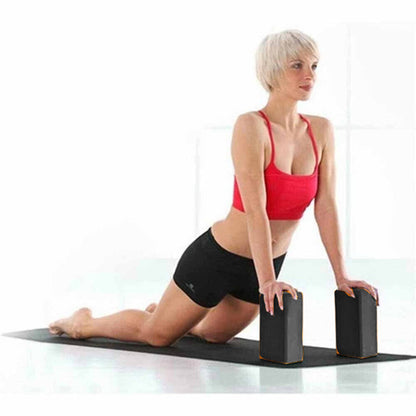 Mattoncini yoga 2 pezzi blocchi in schiuma eva blocco supporto per esercizi pilates stretching leggeri 120 gr