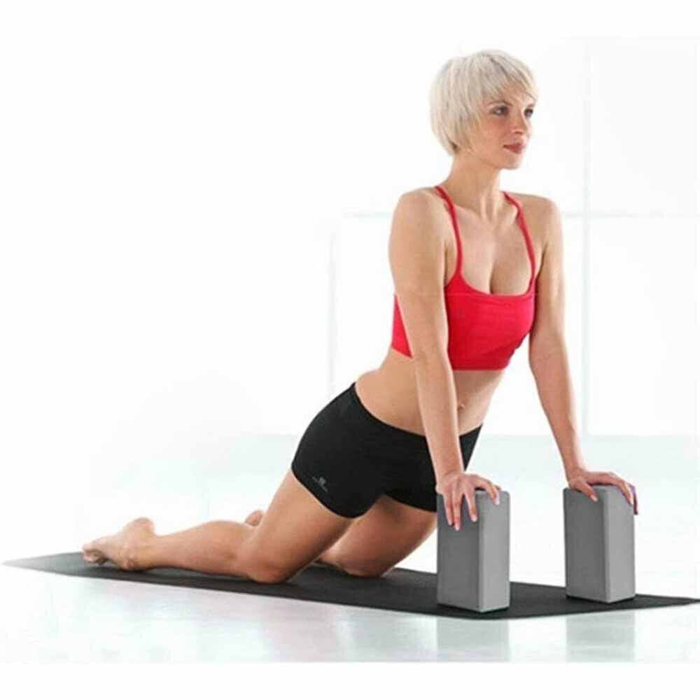 Mattoncini yoga 2 pezzi blocchi in schiuma eva blocco supporto per esercizi pilates stretching leggeri 120 gr