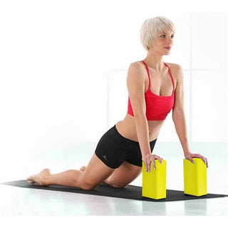 Mattoncini yoga 2 pezzi blocchi in schiuma eva per pilates stretching