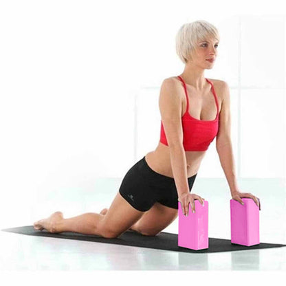 Mattoncini yoga 2 pezzi blocchi in schiuma eva blocco supporto per esercizi pilates stretching leggeri 120 gr