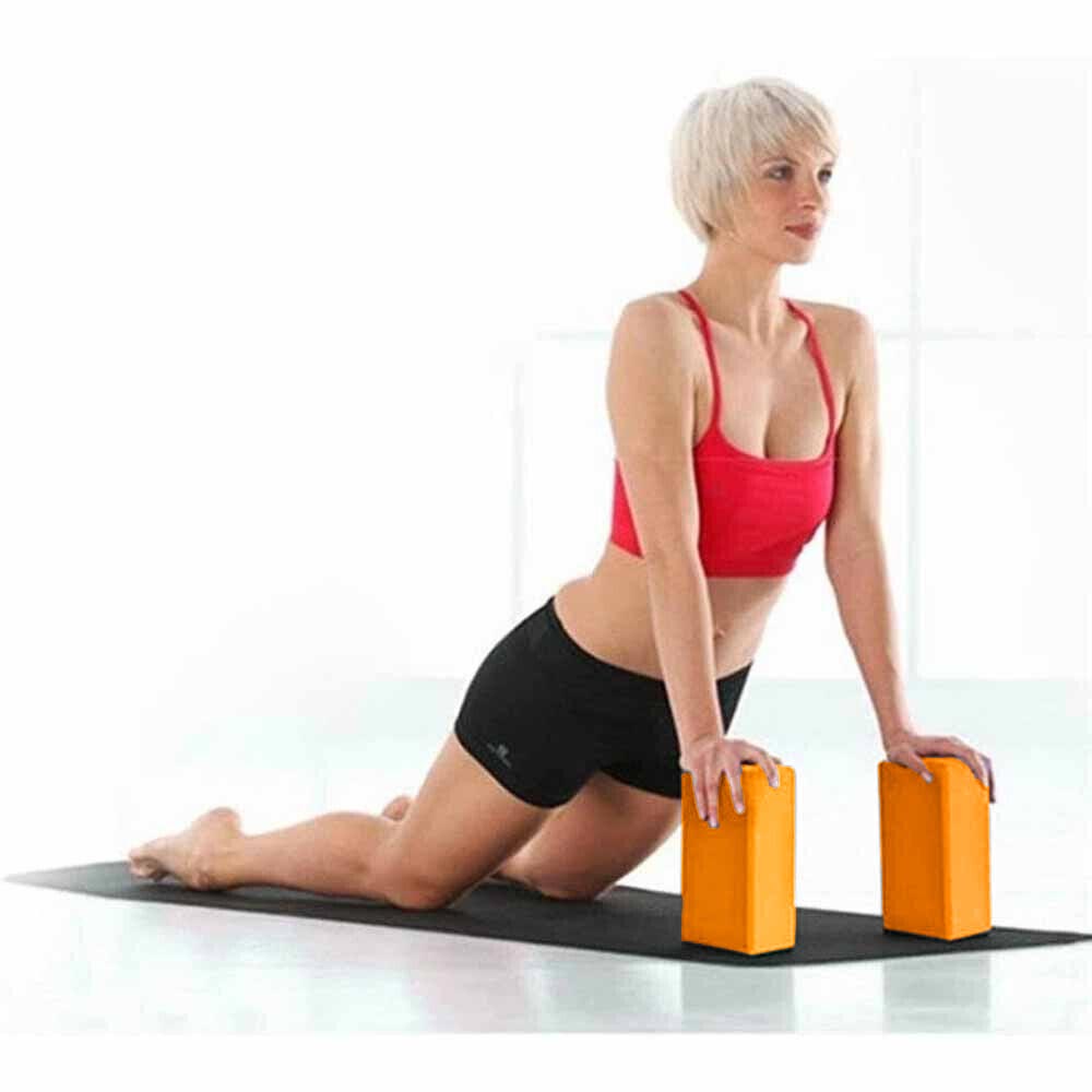 Mattoncini yoga 2 pezzi blocchi in schiuma eva blocco supporto per esercizi pilates stretching leggeri 120 gr