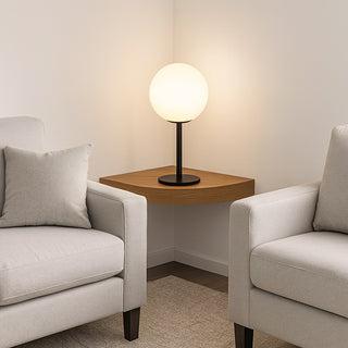 Mensola angolare da parete a scomparsa in MDF colore legno naturale