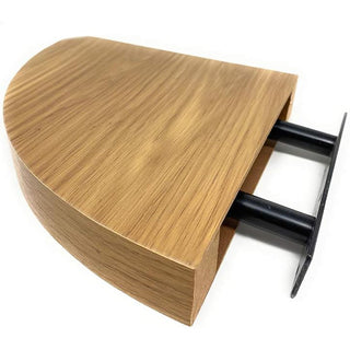 Mensola angolare da parete a scomparsa in MDF colore legno naturale