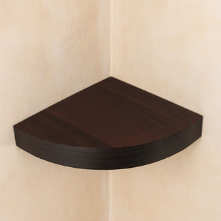 Mensola angolare wengè con reggimensola a scomparsa in Legno MDF