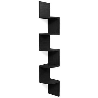 Mensola in legno MDF angolare scaffale verticale 5 ripiani a zig zag