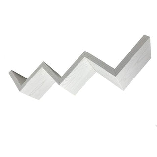 Mensola a zig zag in legno mdf rovere sbiancato 3 ripiani