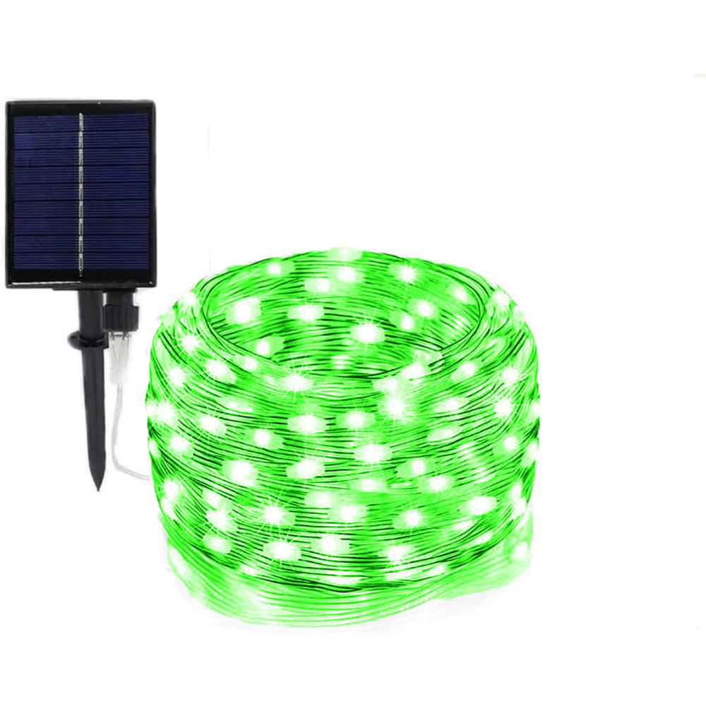 Filo led 30 metri 300 micro led stringa a pannello solare con picchetto catena di luce per decorazioni natalizie giardino vari colorazioni di luce