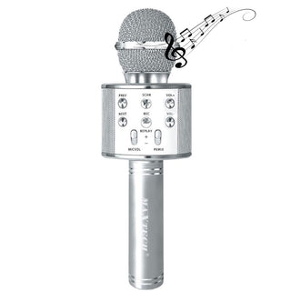 Microfono bluetooth karaoke con cassa integrata REC Tf usb