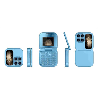 Mini cellulare pieghevole dual sim con fotocamera hd e display 1,77”