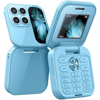 Mini cellulare pieghevole dual sim con fotocamera hd e display 1,77”