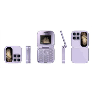 Mini cellulare pieghevole dual sim con fotocamera hd e display 1,77”