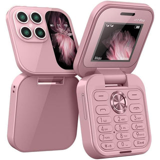 Mini cellulare pieghevole dual sim con fotocamera hd e display 1,77”