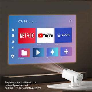Proiettore Android WiFi 1080p Full HD rotante 180° con USB HDMI AUX