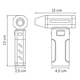 Mini soffiatore ricaricabile con display 5 velocità 1 velocità speed