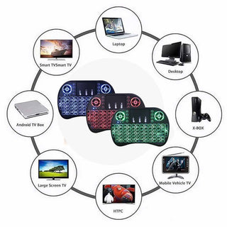 Mini tastiera wireless retroilluminatao x smart tv pad per tablet
