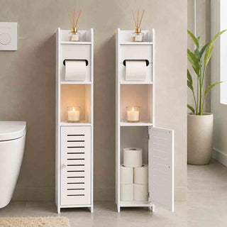 Mobiletto Bagno Salvaspazio Portarotolo Vano Portaoggetti Armadietto
