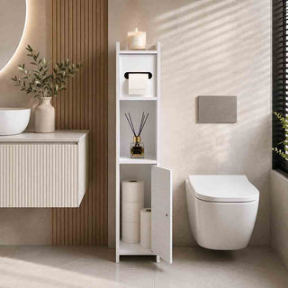 Mobiletto Bagno Salvaspazio Portarotolo Vano Portaoggetti Armadietto