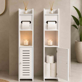 Mobiletto Bagno Salvaspazio Portarotolo Vano Portaoggetti Armadietto