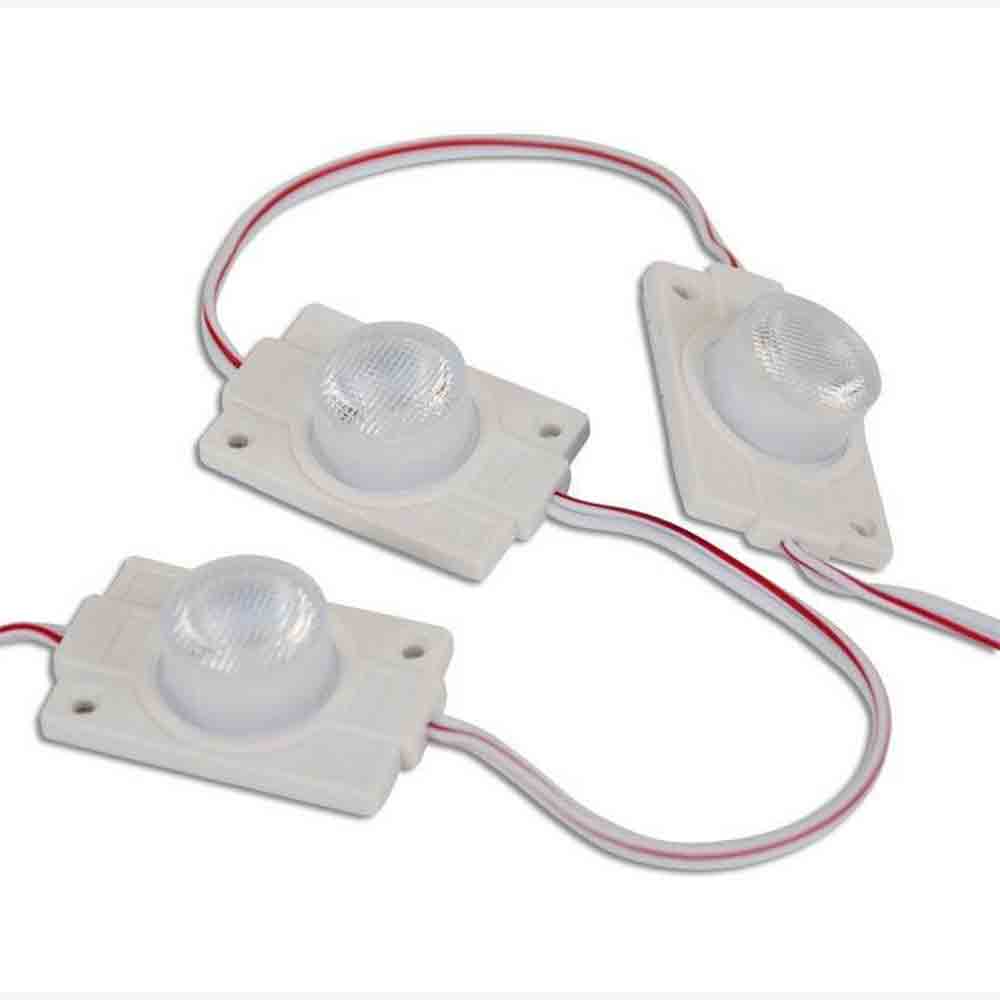 Modulo led 12V 10 led smd 3030 per insegne tabelle con adesivo luce fredda 6500k calda 3000k IP65