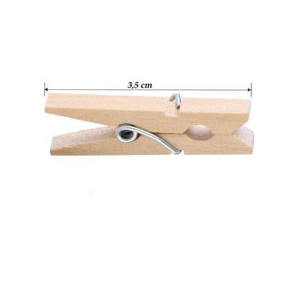 Mollette in legno portafoto mollettine colorate e legno chiaro 3.5 cm clip per decorazione regali 100 pezzi
